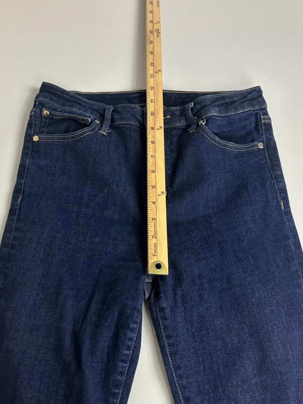 Quince Bella Stretch High Rise Dark Wash Organic Cotton Skinny Jeans Size 30